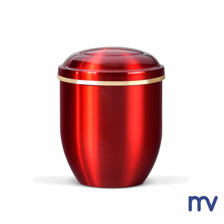 Morivita - Mini urne en cuivre (0,25 l.) | Vin rouge, urne commémorative ruban or