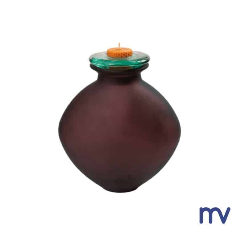 Morivita - urn in glass RED recycled