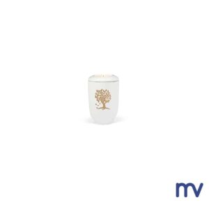 Funeral Supllies - Morivita Ireland - Ceramic MINI urn | White | Tree of life