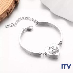 Morivita Funeral Supplies Donegal Ash jewels - Ash bracelets - pendants - key chains - Bracelet silver with heart