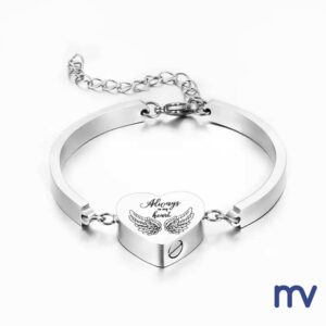 Morivita Funeral Supplies Donegal Ash jewels - Ash bracelets - pendants - key chains - Bracelet silver with heart