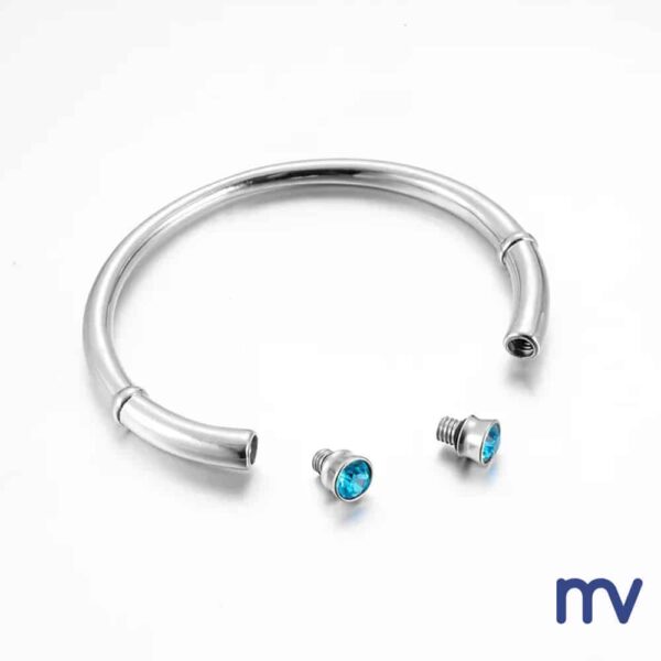 Morivita Funeral Supplies Donegal Ash jewels - Ash bracelets - pendants - key chains - Bracelet silver elegant with stones
